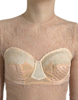 Dolce & Gabbana Elegant Lace Bustier Cropped Top