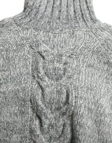 Dolce & Gabbana Elegant Gray Cashmere Blend Turtleneck Pullover