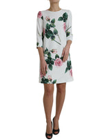 Dolce & Gabbana Elegant Floral A-Line Knee-Length Dress