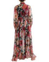 Dolce & Gabbana Floral Silk Chiffon Maxi Coat