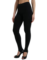 Dolce & Gabbana Elegant High Waist Black Leggings