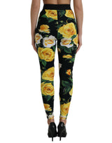 Dolce & Gabbana High Waist Floral Leggings - Elegant Comfort