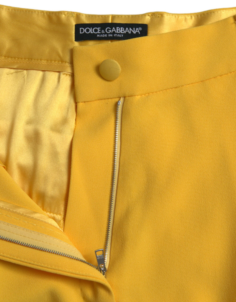 Dolce & Gabbana High Waist Bermuda Shorts in Sunshine Yellow