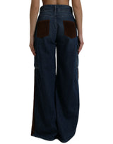 Dolce & Gabbana Elegant High-Waist Corduroy Cargo Jeans