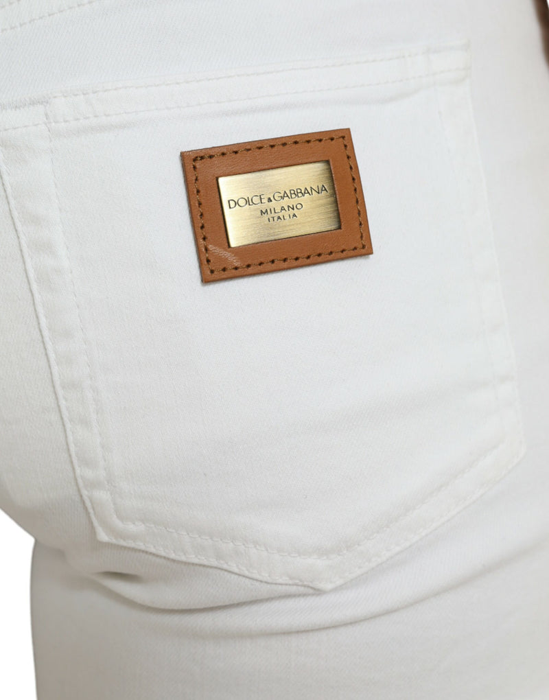 Dolce & Gabbana Chic White Stretch Denim Jeans