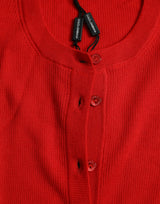 Dolce & Gabbana Elegant Red Cashmere-Silk Cardigan