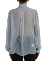 Dolce & Gabbana Elegant Silk Long Sleeve Blouse