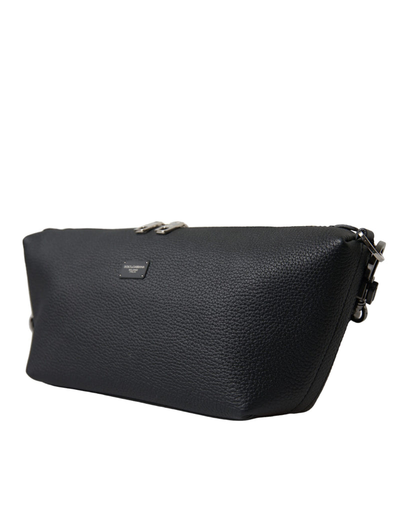 Dolce & Gabbana Elegant Black Leather Shoulder Bag