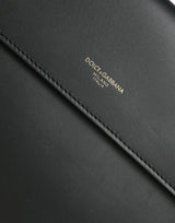 Dolce & Gabbana Elegant Black Calfskin Document Clutch