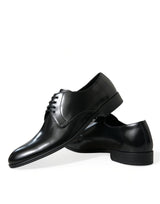 Dolce & Gabbana Elegant Black Leather Derby Formal Shoes