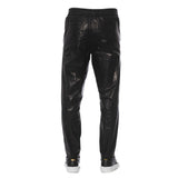 Trussardi Black Leather Men Pants