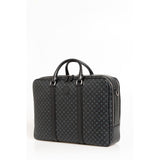 Trussardi Black Leather Men Briefcase