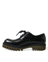 Dolce & Gabbana Elegant Black Leather Derby Dress Shoes