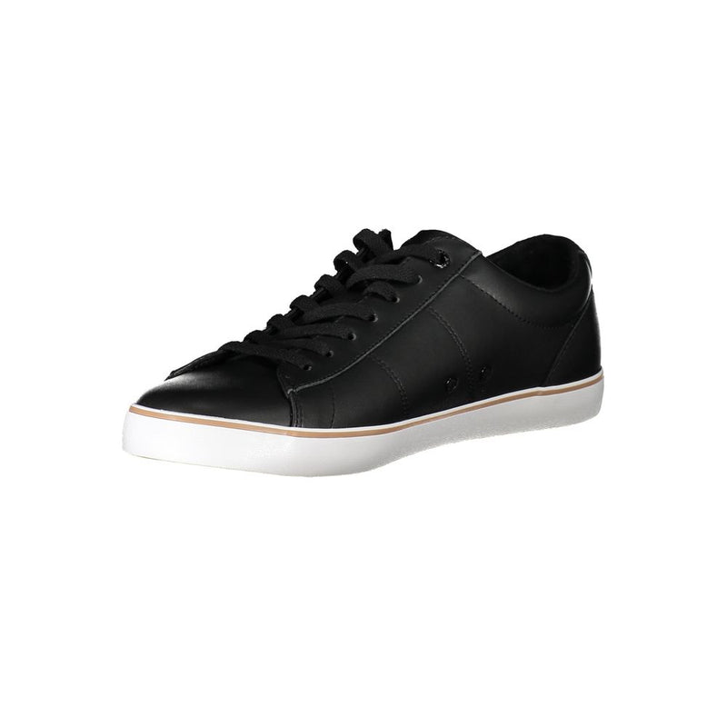 Hugo Boss Sleek Black Contrast Lace-Up Sneakers