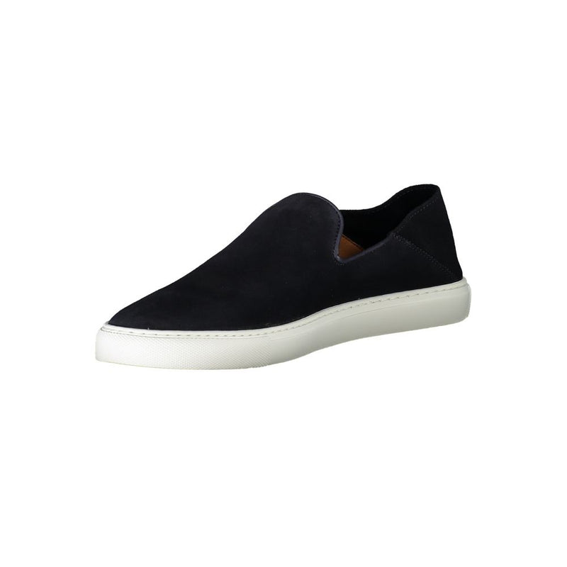 Hugo Boss Sleek Blue Slip-On Sneakers with Contrast Sole