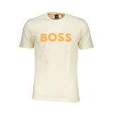 Hugo Boss Beige Organic Cotton Crew Neck Tee