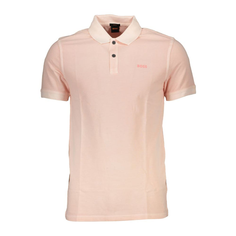 Hugo Boss Pink Cotton Men Polo Shirt