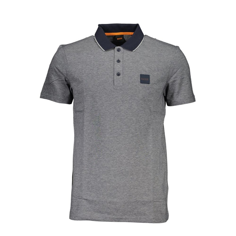 Hugo Boss Blue Cotton Men Polo Shirt