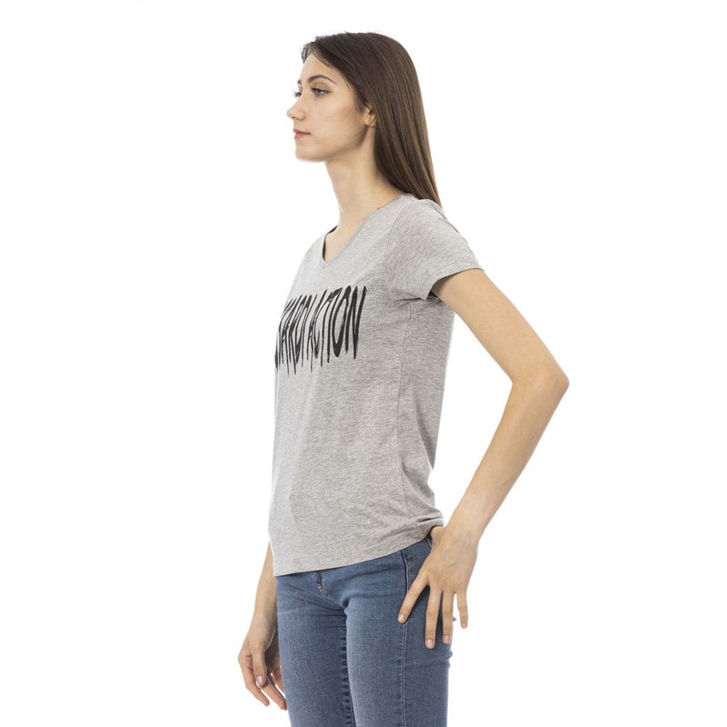 Trussardi Action Gray Cotton Women Top