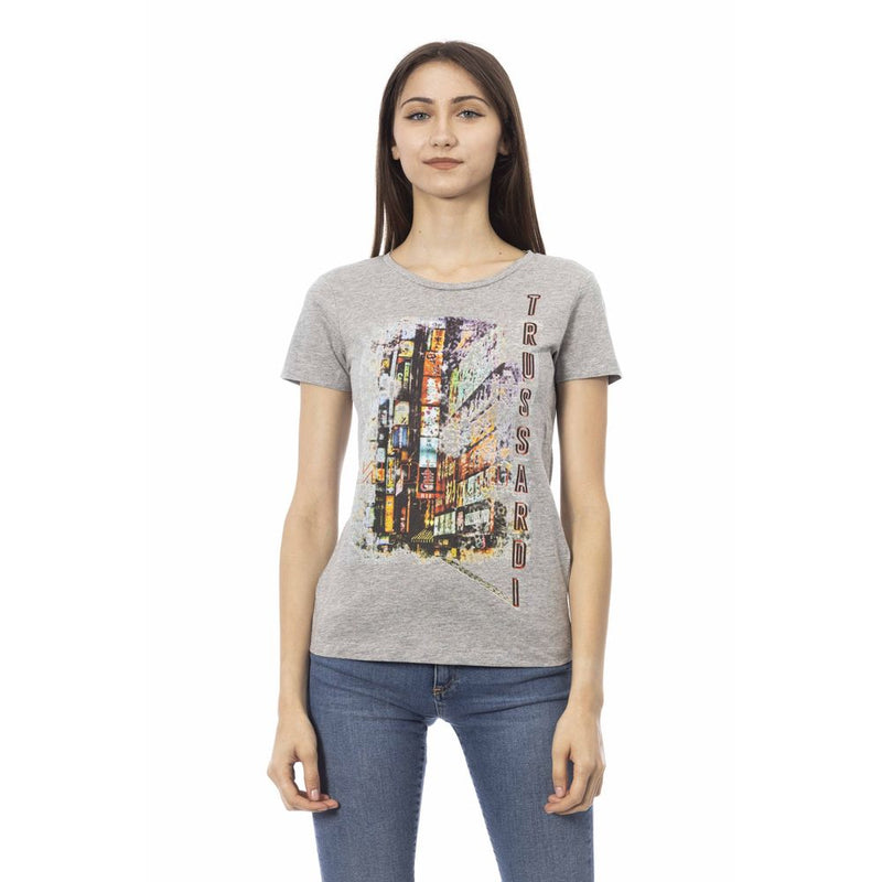 Trussardi Action Gray Cotton Women Top