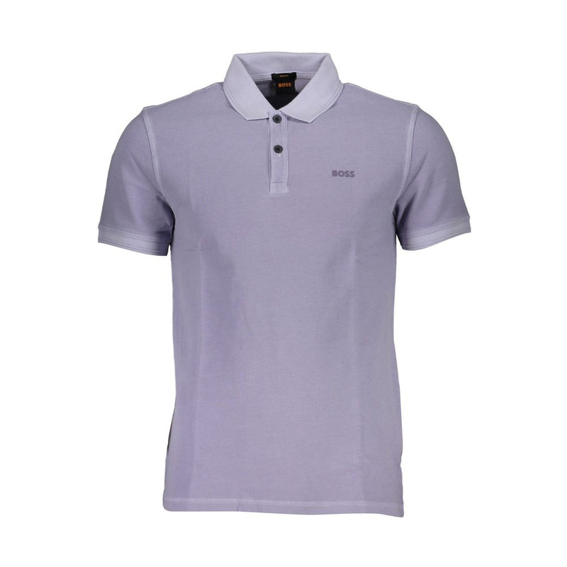 Hugo Boss Purple Cotton Men Polo Shirt