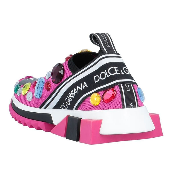 Dolce & Gabbana Jewel Embellished Stretch Sneakers