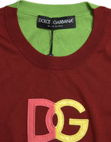 Dolce & Gabbana Elegant Silk Crew Neck Tank Top with Logo Patch