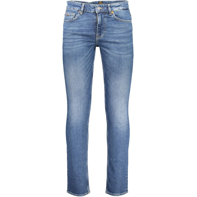 Hugo Boss Blue Cotton Men's Slim Jeans