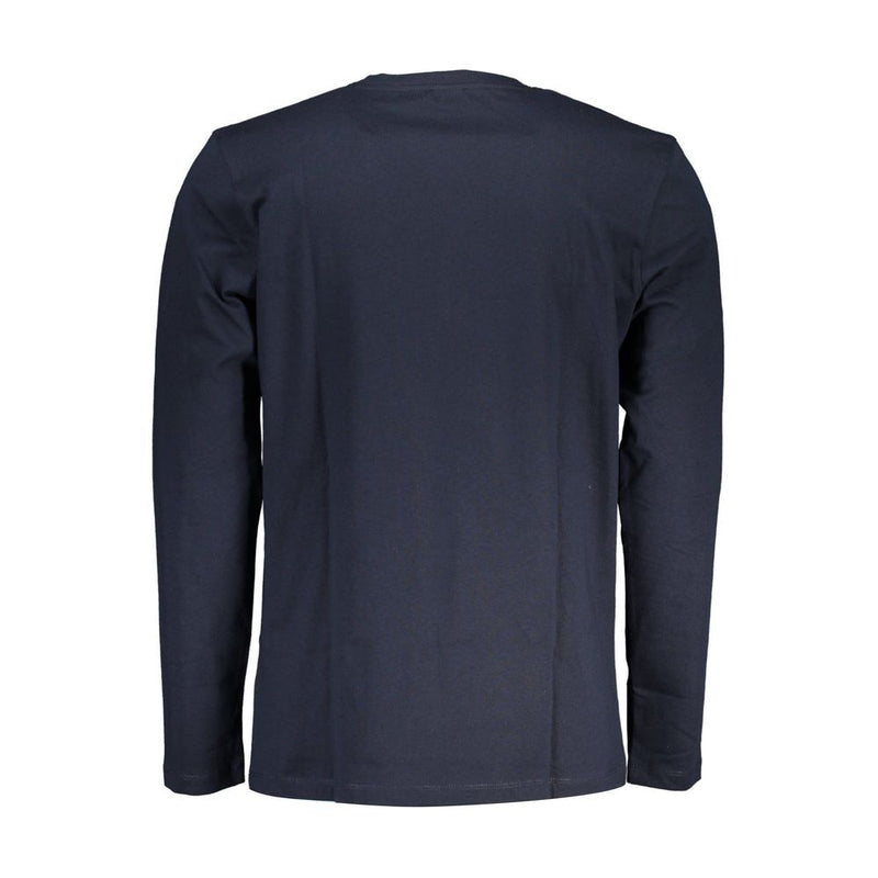 Hugo Boss Elegant Blue Long-Sleeve Cotton Tee