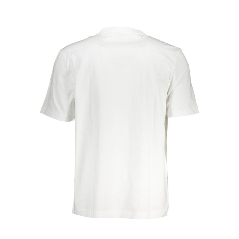 Hugo Boss Chic White Relaxed Fit Tee with Logo Detail