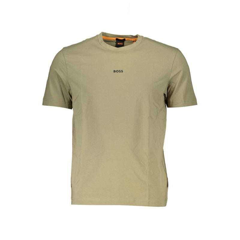 Hugo Boss Sleek Green Crew Neck Relaxed Tee