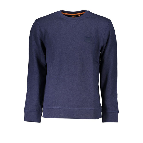 Hugo Boss Blue Cotton Men Sweater