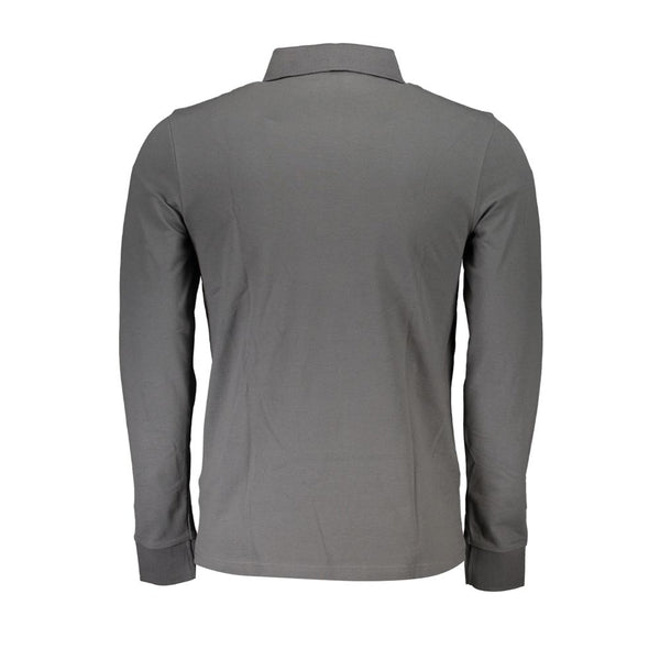 Hugo Boss Gray Cotton Men Polo Shirt