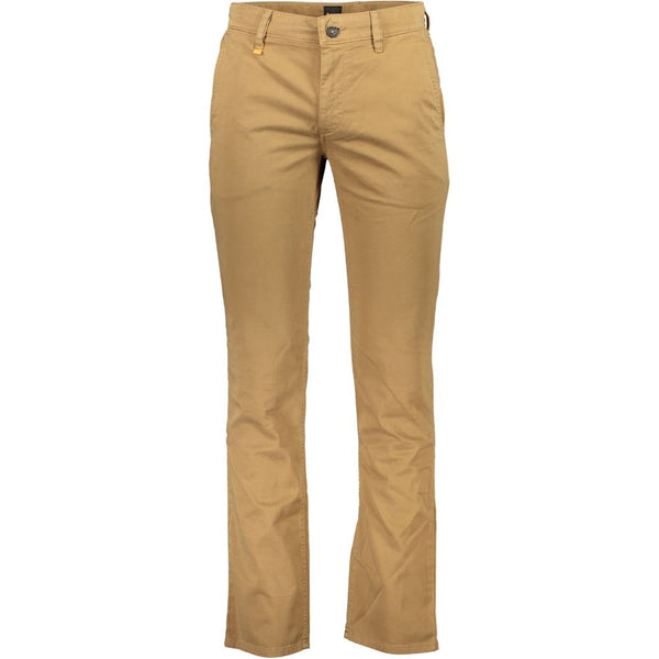 Hugo Boss Brown Cotton Men Pant