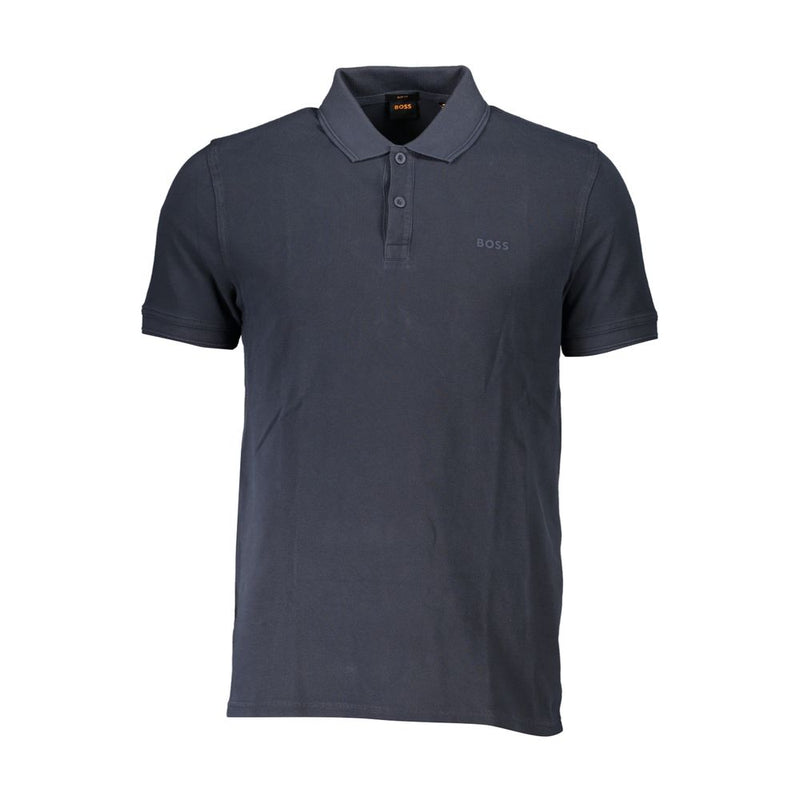 Hugo Boss Blue Cotton Men Polo Shirt