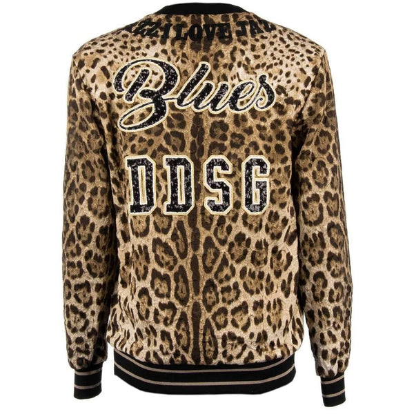 Dolce & Gabbana Embellished Leopard Print Sweatshirt