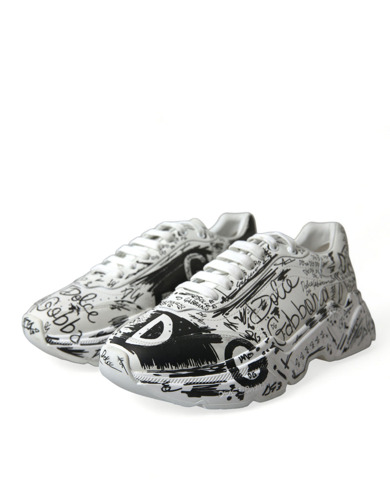 Dolce & Gabbana Hand-Painted Daymaster Leather Sneakers