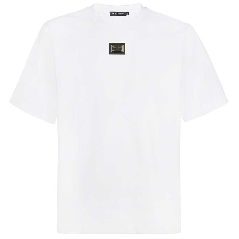 Dolce & Gabbana Elegant Over Fit White Cotton Tee