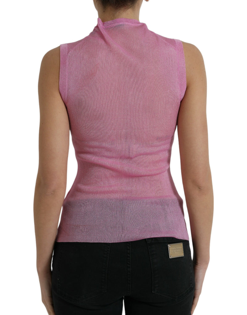 Dolce & Gabbana Elegant Pink Crew Neck Tank Top