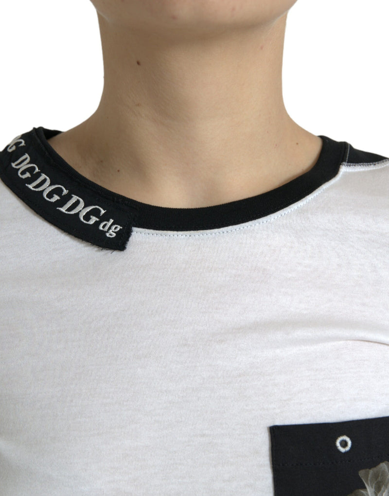 Dolce & Gabbana Chic Monochrome Crew Neck Tee