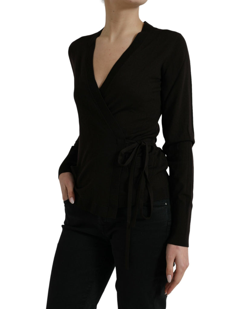 Dolce & Gabbana Elegant Black Virgin Wool Cardigan