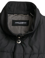 Dolce & Gabbana Sleek Black High-Neck Vest Jacket