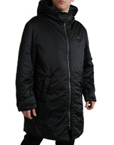 Dolce & Gabbana Elegant Black Hooded Parka Jacket