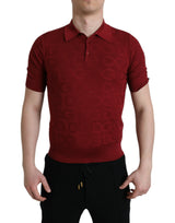 Dolce & Gabbana Elegant Silk Maroon Polo T-Shirt