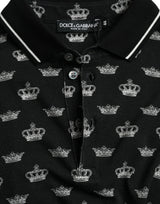 Dolce & Gabbana Elegant Crown Motif Cotton Polo Tee