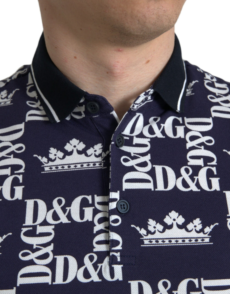 Dolce & Gabbana Elegant Blue Cotton Polo Tee