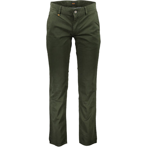 Hugo Boss Green Cotton Men Pant