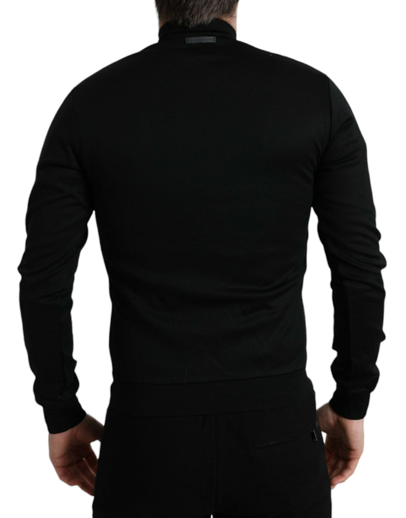 Dolce & Gabbana Elegant Full Zip Black Sweater