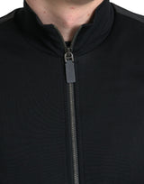 Dolce & Gabbana Elegant Full Zip Black Sweater