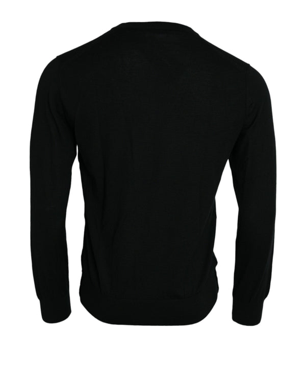 Dolce & Gabbana Elegant Black Cashmere Pullover Sweater